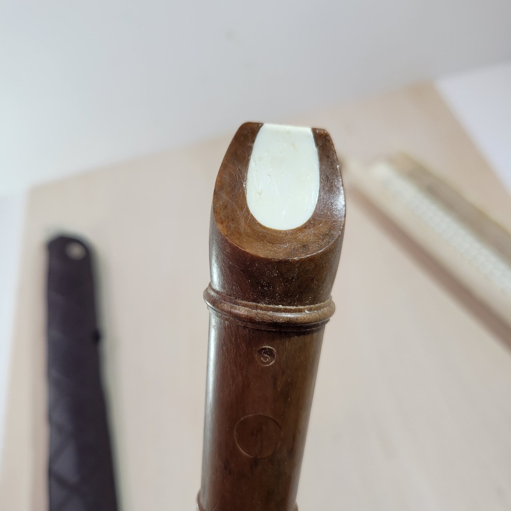 Renaissance Recorder Baroque Type Wood Wind Instrument with Case and Chart - Picture 8 of 9
